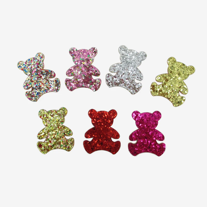 David accessories 35 30mm Glitter Animal Headwear Girls Hair Accessories 10Pcs DIY Handmade Material For Kids