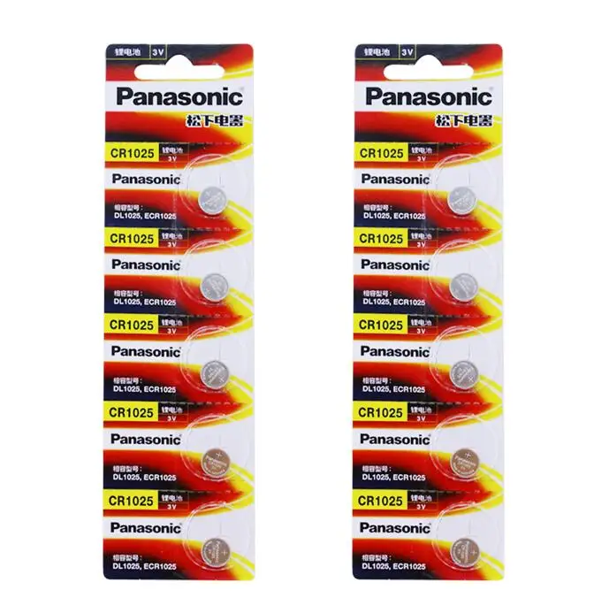 

10pcs/lot New Original Panasonic CR1025 CR 1025 3V Lithium Button Battery Coin Cell Batteries