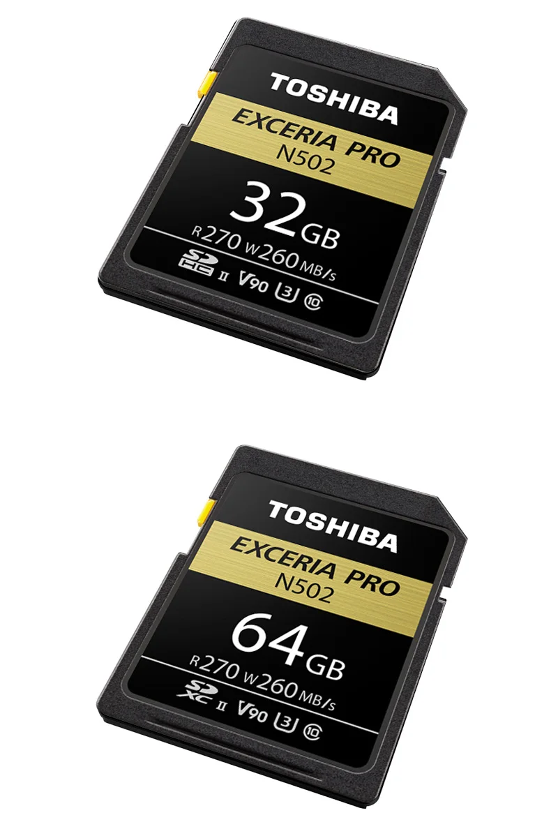 TOSHIBA EXCERIA PRO N502 SD высокоскоростная карта 270 МБ/с. V90 U3 Class10 SDXC UHC-II карт памяти поддерживает 8 K съемки