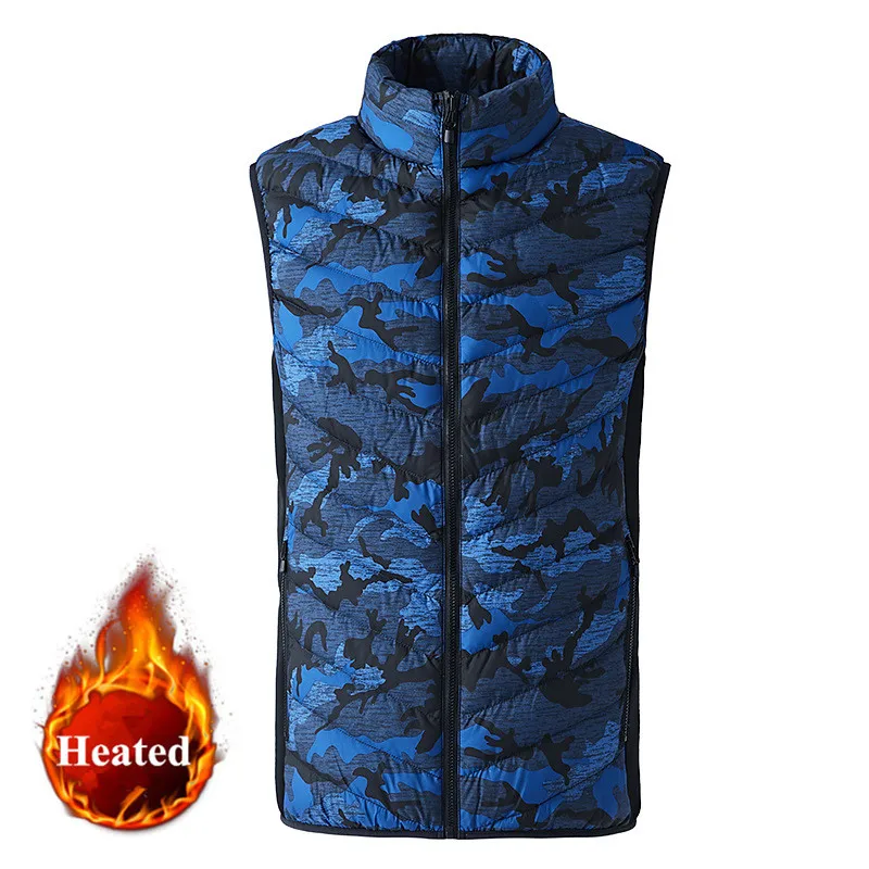L 6XL Size Electric Heated Body Warmer Down Vest, Washable Heating