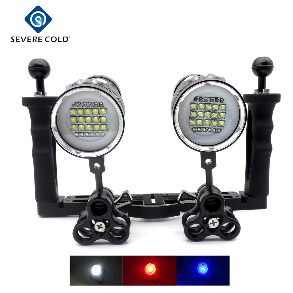 

LED Diving Flashlight Professional Photography Diving Flashlight Underwater Flashlight Tray Kit