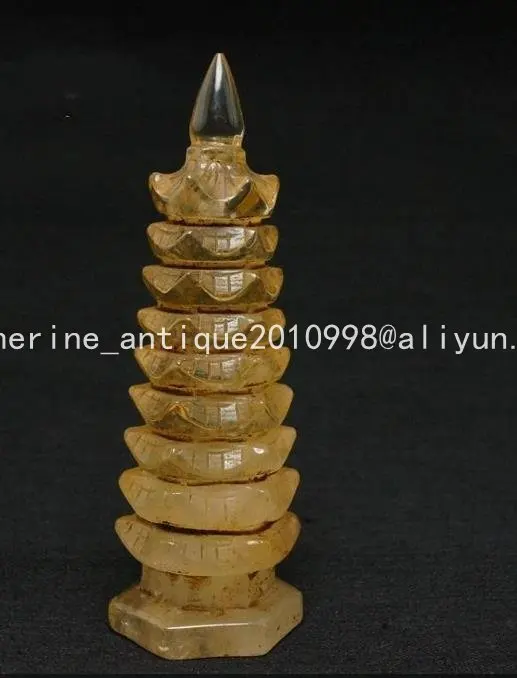 

Collection Natural old crystal Stupa tower ornaments sculpture,Hand carving crafts, best adornment & collection, free shipping