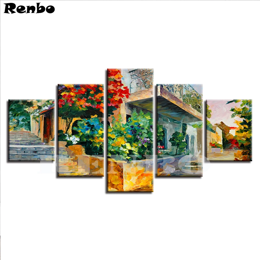 

5d DIY Diamond Painting rural nature scenery Cross Stitch Kits Full Diamond Embroidery 3D Diamond Mosaic Needlework 5 pcs A72