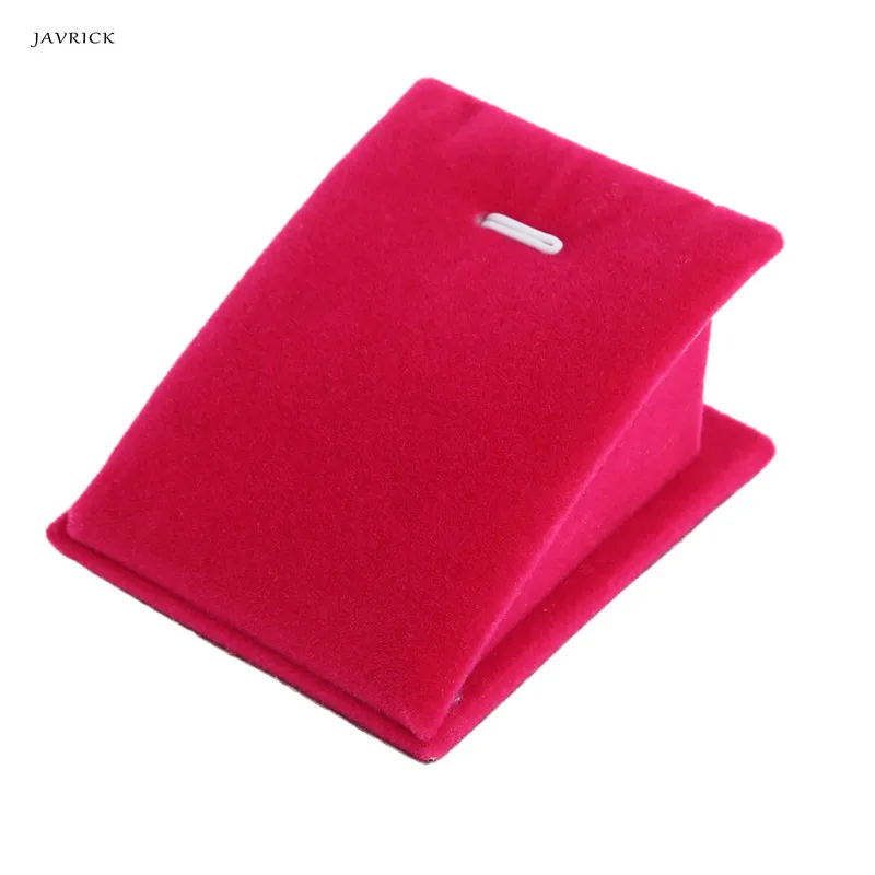 JAVRICK бархатный кулон ожерелье цепь ювелирные изделия Дисплей Стенд держатель Органайзер Показать стойки - Цвет: Розово-красный
