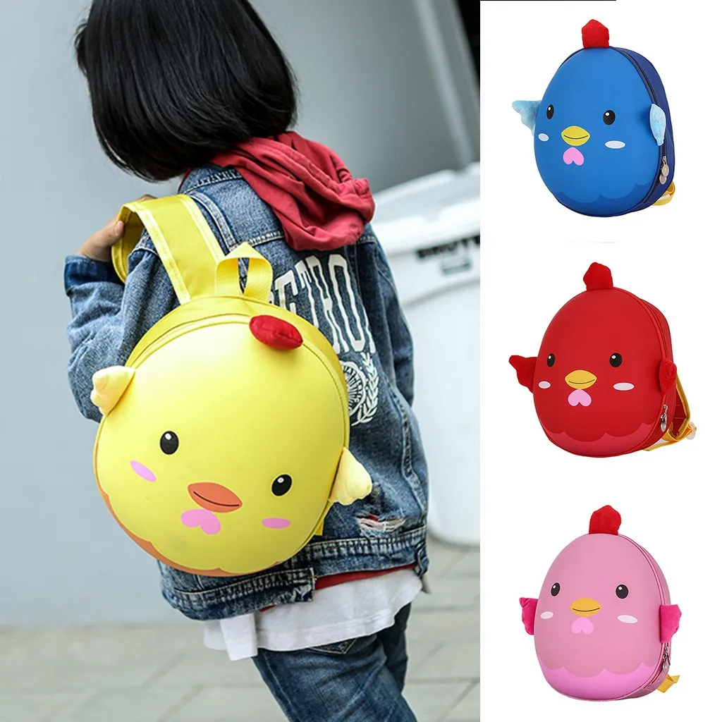 

MUQGEW Female Backpack Fashion For Teenager Girls Children Kids Boys Girls Fashion Cute Cartoon 3D Chick Shoulder Backpack Bags