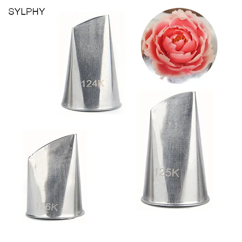 3 pcs Stainless steel piping icing nozzle set cake decorating tip sets