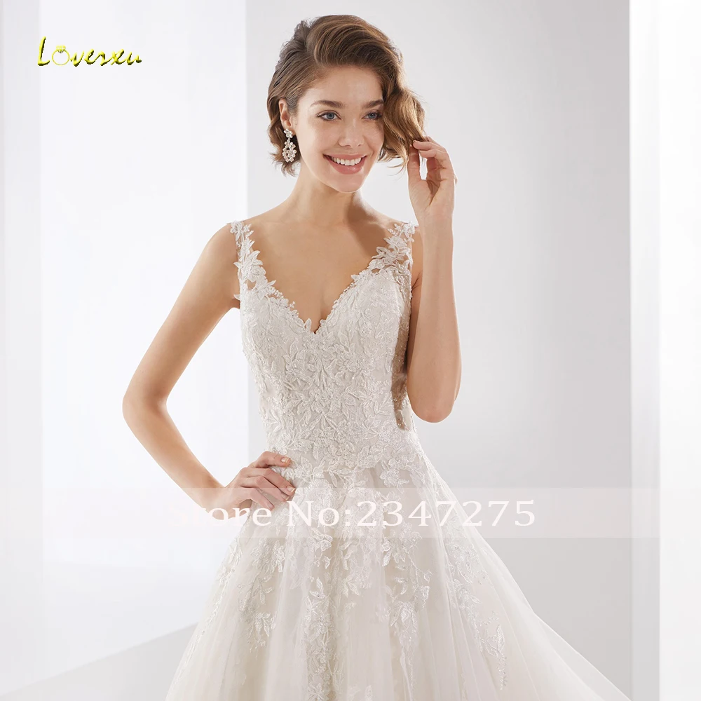 Свадебное платье с открытой спиной Loverxu Vestido De Noiva свадебное на бретельках