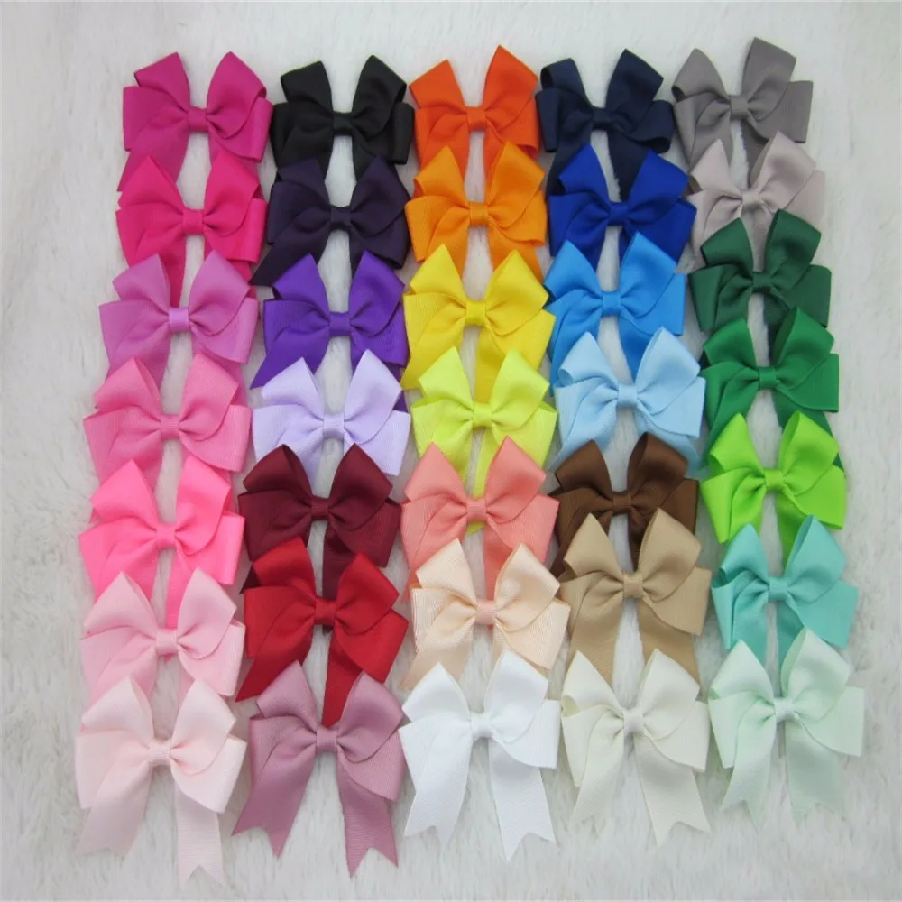 

XIMA 3"high Quality Ribbon Bows WITHOUT CLIP Boutique Hair Ribbon Bows for Kids Hair Accessories 35pcs/lot