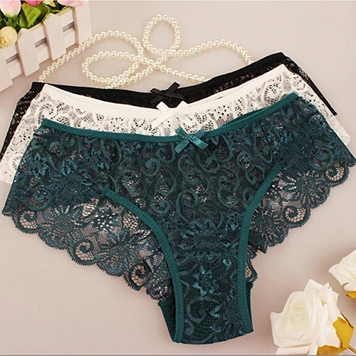 

2019 Sexy Lace Women Panties Soft Bowknot Tempting Pretty Briefs Fashion Underpants Low Waist Women Underwear Hipst Lingerie