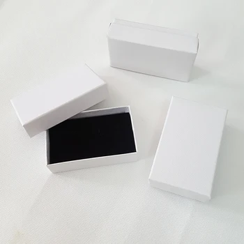 

8x5x2.5cm White Paper Box Wedding Favor Box Jewelry Storage Box Keychain Key Ring Gift Box Set of 50