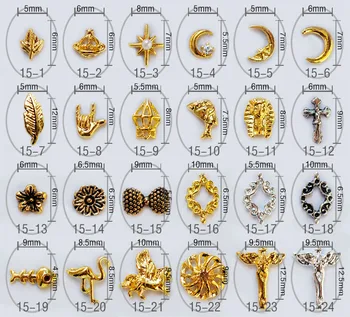 

100pcs/bag 2016 New Japan Kawaii Pharaoh,Leaf,Bow Charm 3D Nail Art Jewelry Nail Tips Decoration DIY Nail Tools