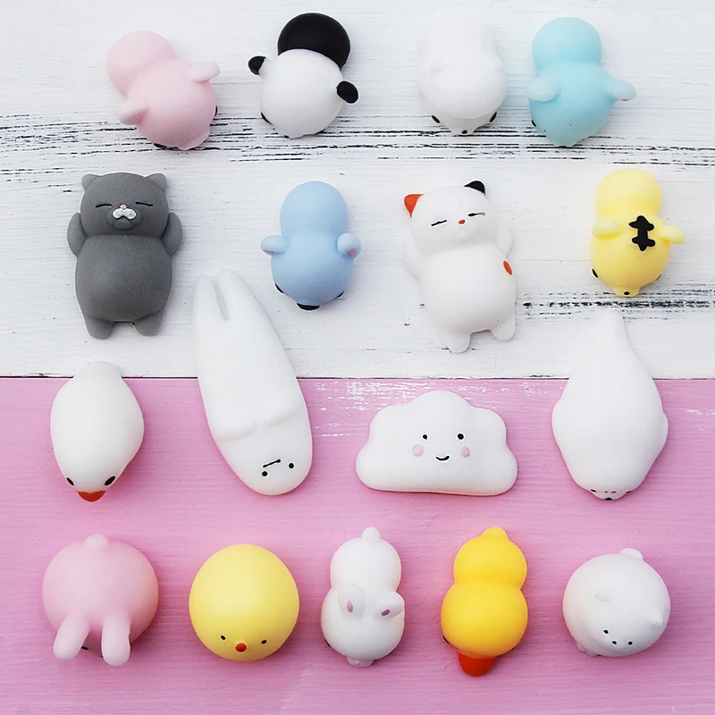 Dropshipping Cute Mochi Squishy Cat Squeeze Healing Fun Kids Kawaii kids Adult Toy Stress Reliever Decor