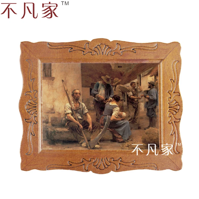 Dollhouse 1:12 scale Wholesale miniature classical farmers oil Home Decorations Painting Frame D-14