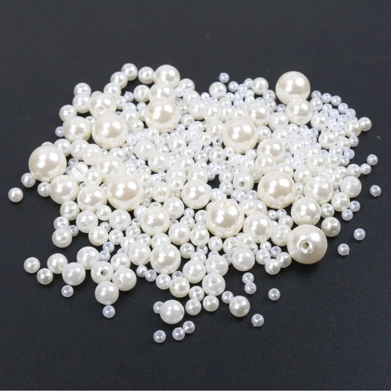 FINGERINSPIRE 220Pcs 4 Sizes ABS Sewing Pearl Beads White Crafts Pearls  with Silver/Gold Claw Half Round Sew on Pearls Sewing Button with Storage  Case