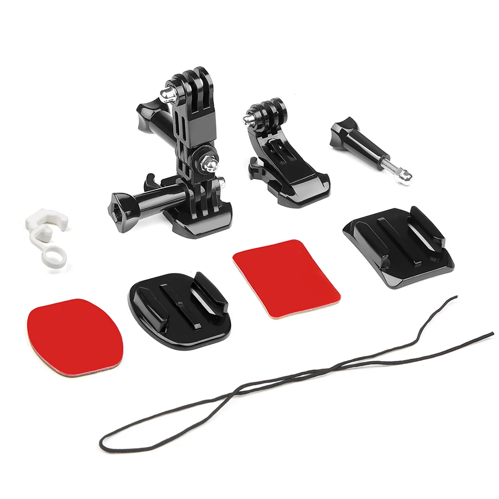 Action Camera Accessories Set For GoPro Hero 7 5 6 4 Xiaomi Yi 4K SJCAM SJ4000 H9 Chest Strap Base Mount Go Pro Helmet Kit | Электроника