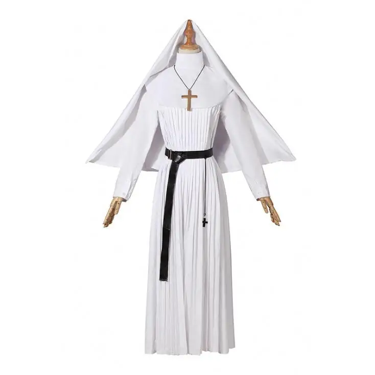 New The Conjuring Scary The Nun Valak Sister Cosplay Costume Halloween Wome...