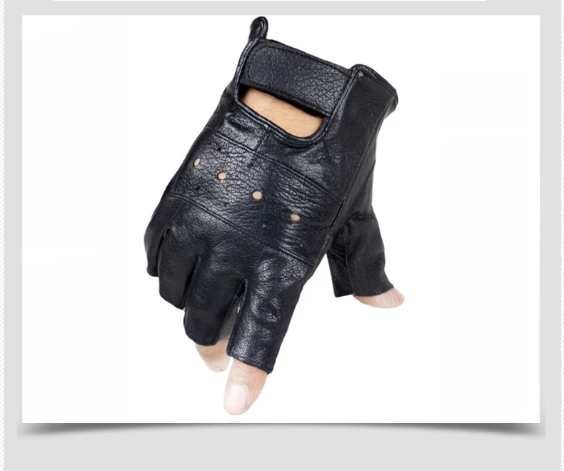 Брендовые весенние женские кожаные перчатки longkeader, перчатки из козьей кожи без подкладки для вождения, перчатки без пальцев для тренажерного зала и фитнеса - Цвет: as picture