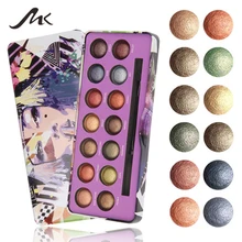 14 цветов/Набор теней для век Матовая Палетка Nakesd дымчатые тени для век Палитра с кисточкой профессиональные натуральные глаза макияж с зеркалом