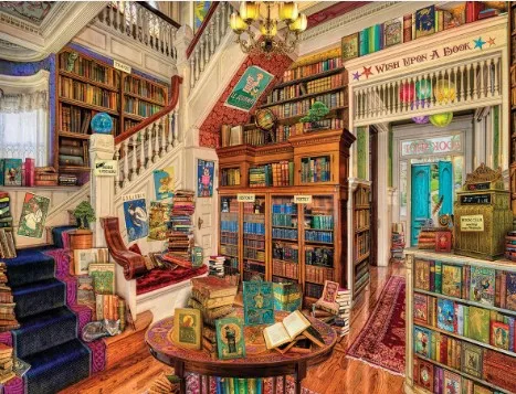 

11/14/16/18/27 Abstract library Needlework,Scenic Embroidery,Set DIY DMC Cross stitch kits,Art Pattern Cross-Stitching decor