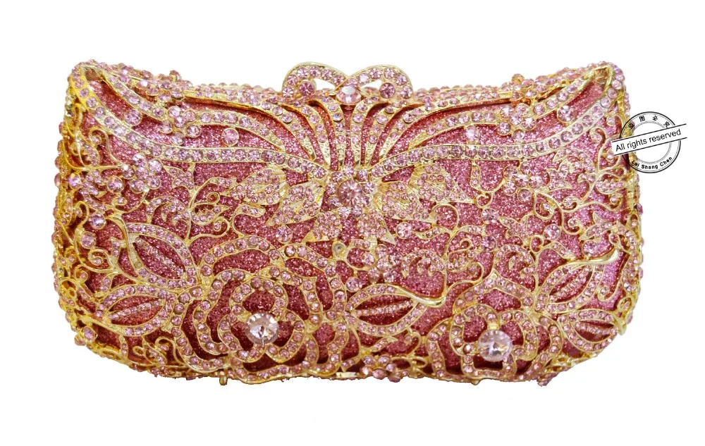 LaiSC роскошный клатч с кристаллами, розовая вечерняя сумка, бриллиантовый ручной работы, вечерние клатч для девочки, сумка для выпускного