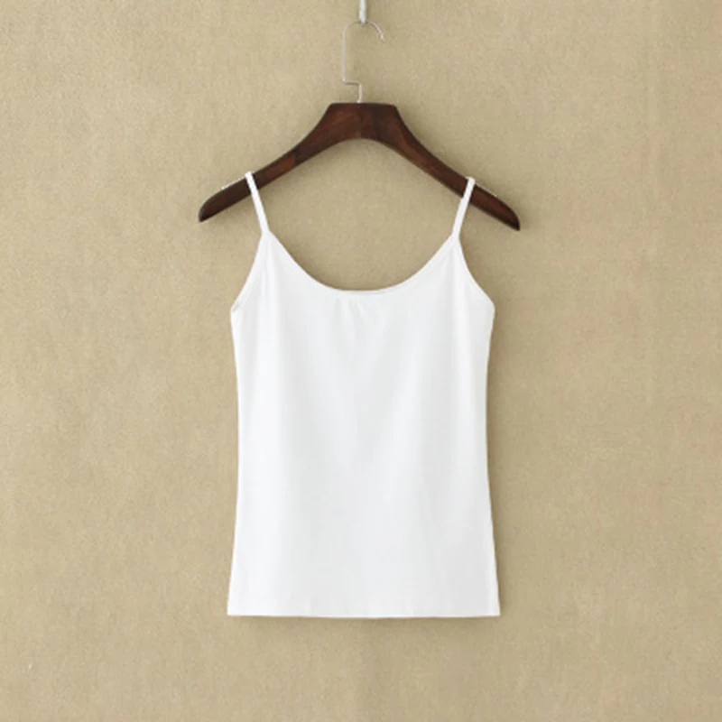 Tank top Women Summer Casual Camisoles Women's Tops T-shirt Spaghetti Strap Cropped Vest Female Camis Fashion Synthetic cotton 0 (4)