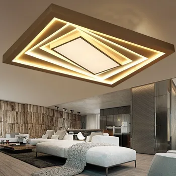 

Led bedroom rectangular Rubik's cube personality romantic and warm remote control ceiling lamp LO8172