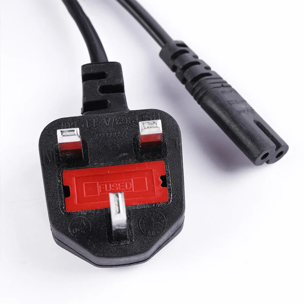 3 Pin Connector Household Practical Power Cable Extension Professional Mains Accessories Laptop Adapter Stable UK Plug Two Hole |