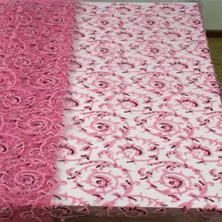 2018 последние Нигерии шнуровка розовый кружевной ткани африканские ткани шнурка высокое качество Французский тюль кружевной ткани для Для