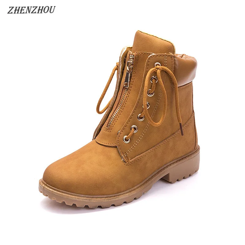 Boots 2018 Women's shoes autumn and winter Martin boots women wear hooded boots women casual flat tooling boots women