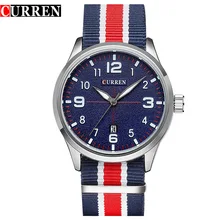 2017 Men’s Brand CURREN Fashion Sports Watches Men Quartz Watch Man Nylon Strap Army Military Wrist watches Relogio Masculino