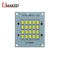 Оптовая продажа 10 W 1000lm led платы, 54x45 мм SMD5730 Светодиодный прожектор источника, алюминиевая пластина для прожектор