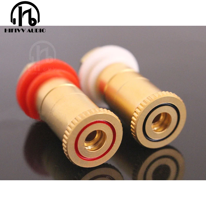 

hifi Pure copper speaker socket audio speaker plug amplifier terminal binding post banana plug socket connector