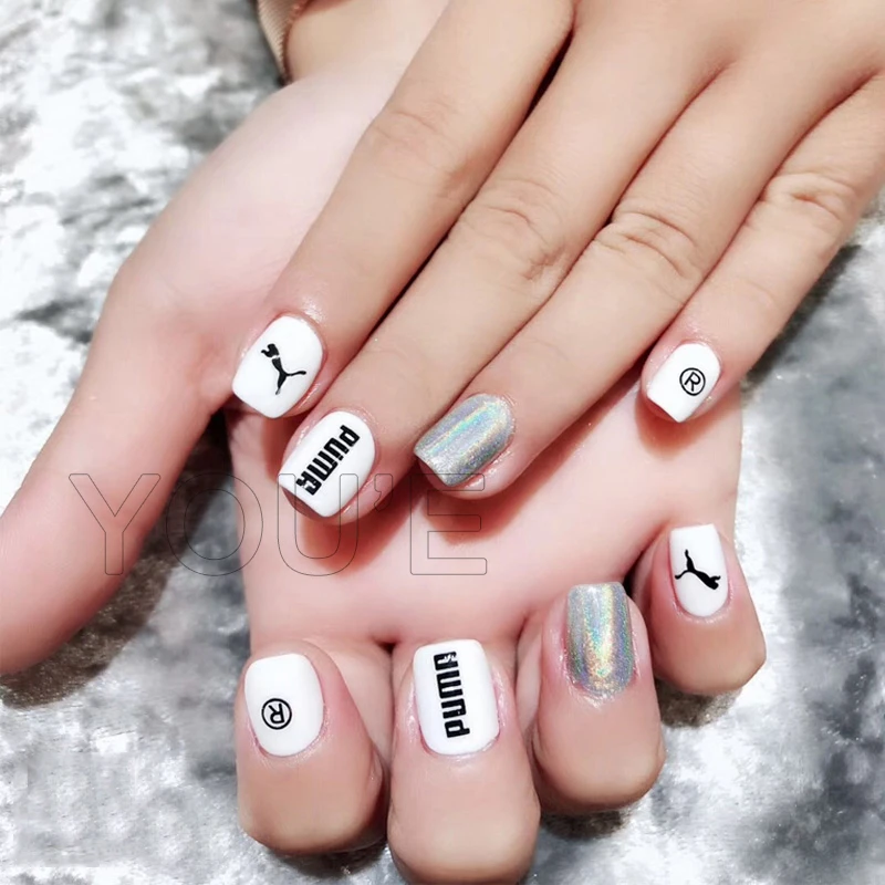 

3D Nail Art Sticker Manicure Design Sport Leopard Back Glue Stickers on Nails Decals Nail Decoration Sticker Accessories