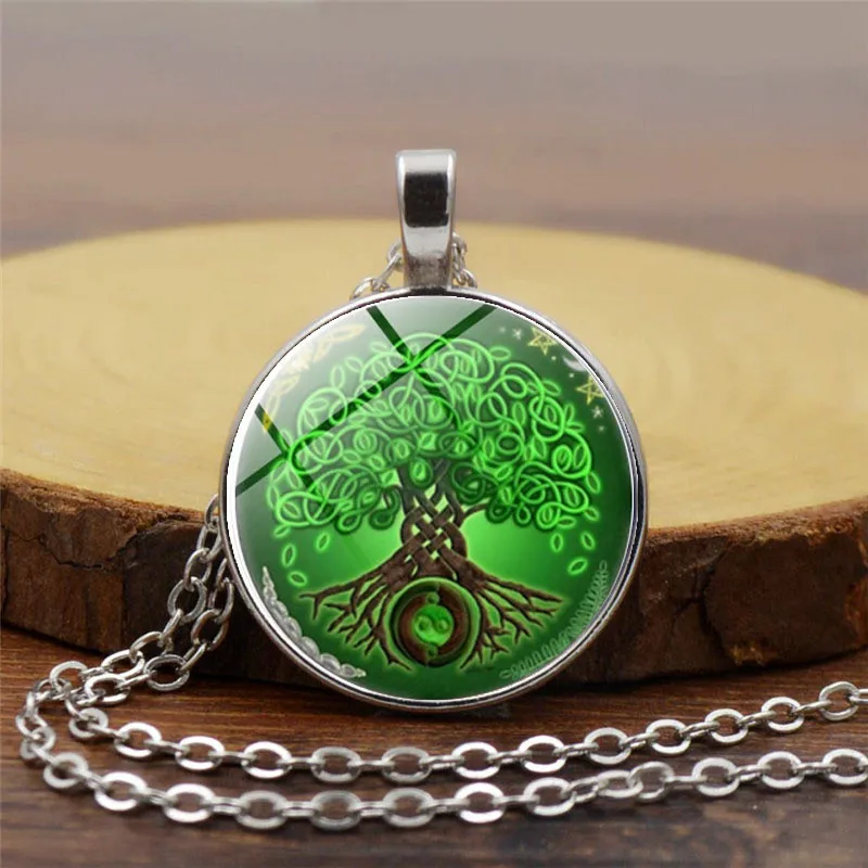 

1pcs Circle Celtic Tree of Life Pendant Choker Statement Silver Necklace For Women Dress Accessories - Abaicer Jewelry