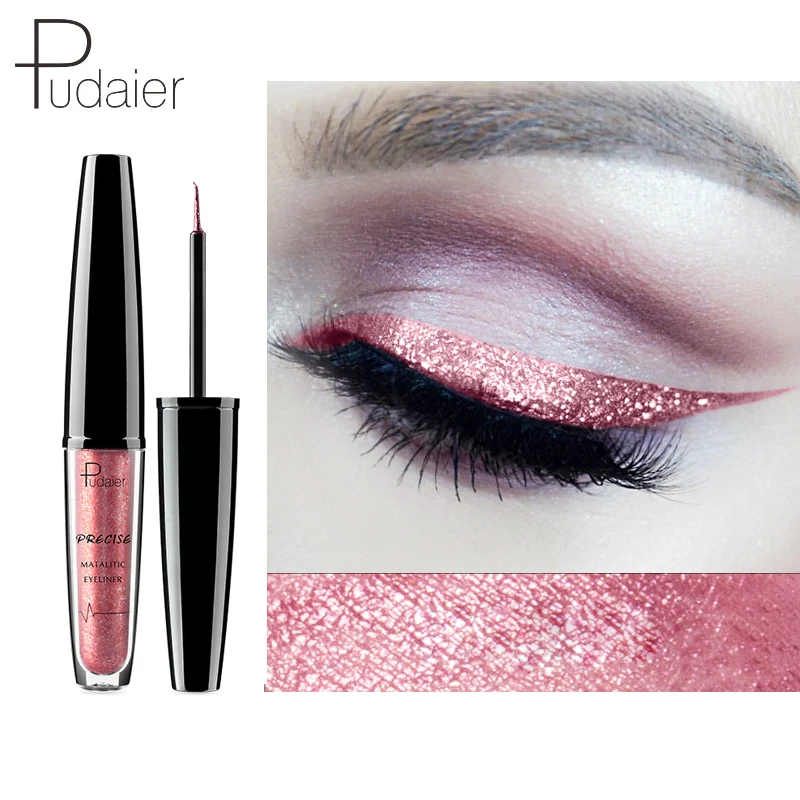 Błyszczący Eyeliner 16 Kolorów Wodoodporny Długi Błysk Diamentów Eyeliner Różowy Złoty Srebrny Płynny Eyeliner Błyszczący Krem Kredka Do Oczu Aliexpress