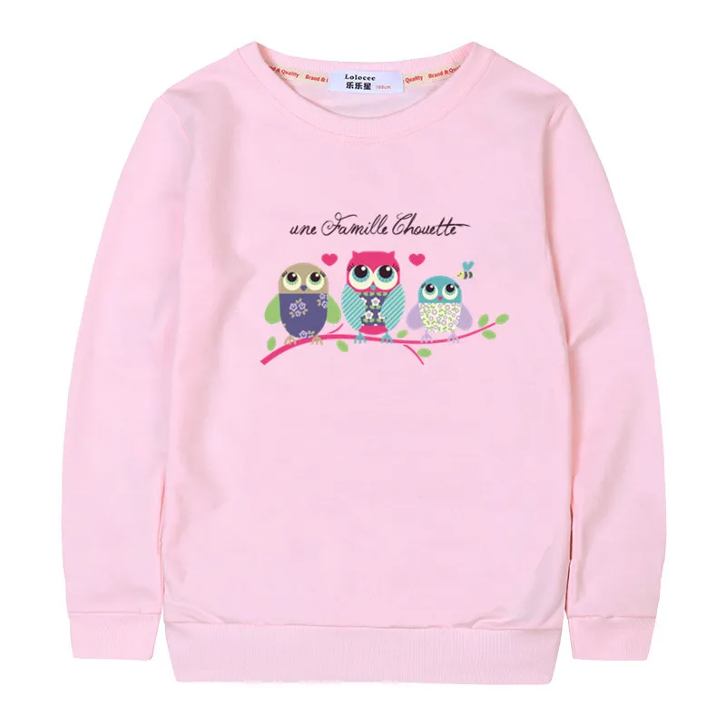 

Girls Long Sleeve Sweatshirt Cute Family Owls on The tree Pullover Hoodies Tops Sweet Tracksuit for 3-14years Kids