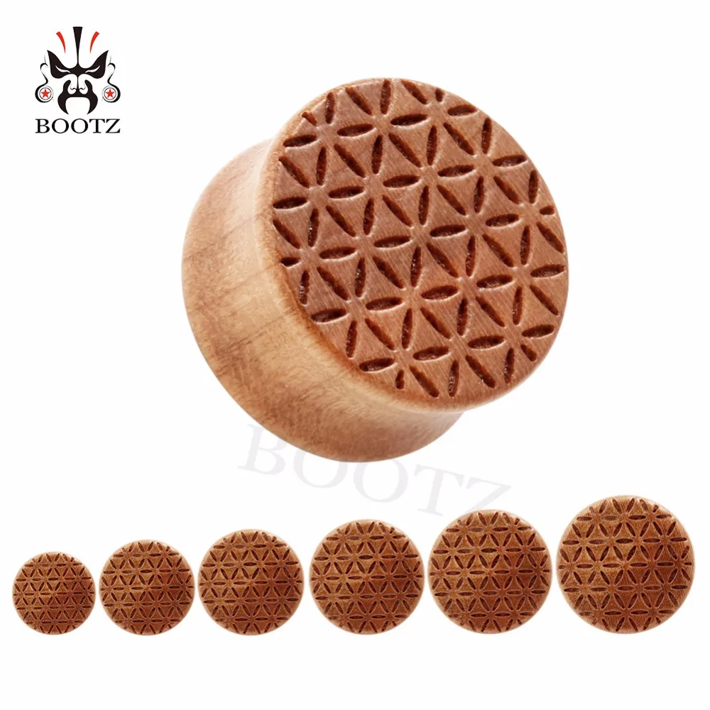 new tree plugs carved ear tunnel plugs ear gauges piercing Body Jewelry