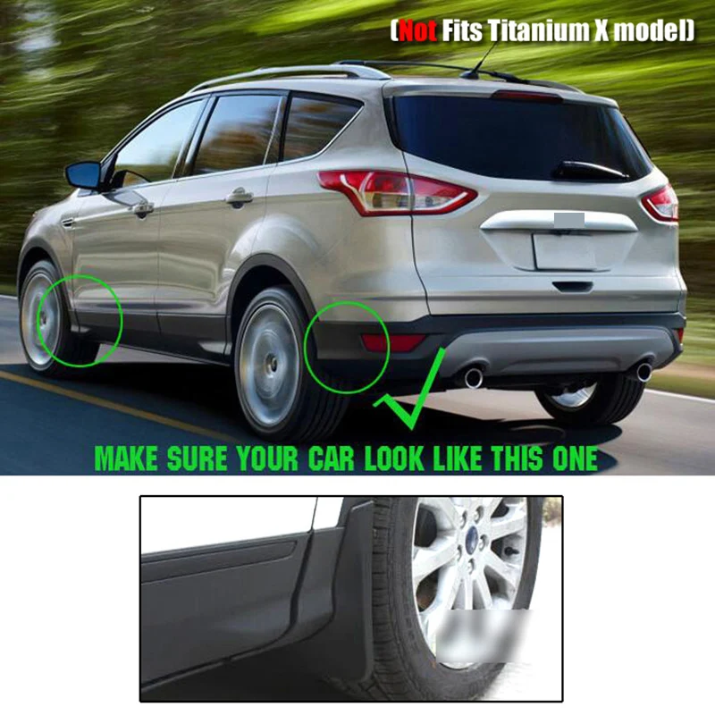 Комплект Брызговики для Ford Kuga Escape 2013 Брызговики передние и задние Брызговики Fender