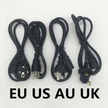 1 шт. Универсальный 3 зубец Силовой Кабель 1,8 м вилка стандарта Великобритании/вилка стандарта ЕС/вилка стандарта США/разъем стандарта Австралии разъем для динамика для настольных принтеров мониторов