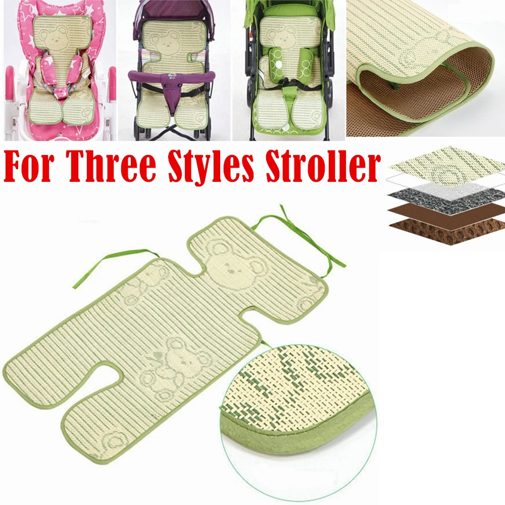 

Baby Multifunctional Linen Cool Seat Cushion Foldable Baby Outdoor Stroller Mats of Stroller Accessory For Summer