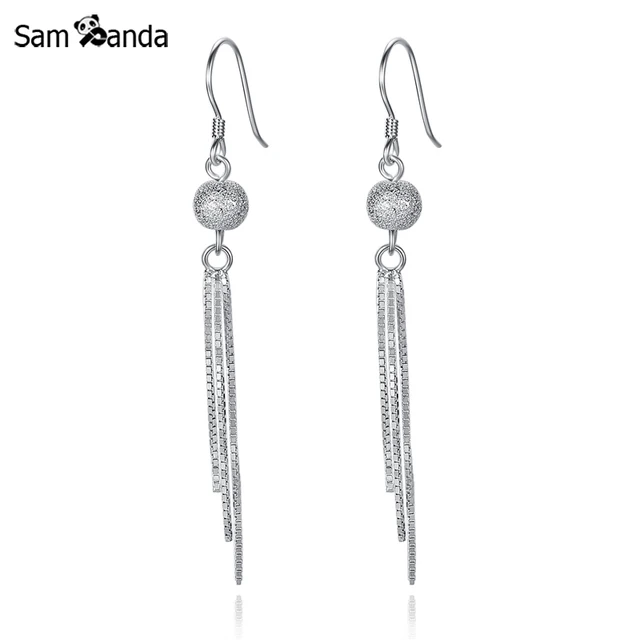 2018 New 925 Sterling Silver Vintage Drop Long Tel Earring 2018 New 925 Sterling Silver Vintage Drop Long Tel Earring Fashion Wedding Aaa Australia Cubic Zircon