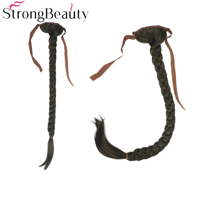 StrongBeauty, длинный рыбий хвост, коса, конский хвост, наращивание, Синтетическая лента, шиньон, 16 цветов - Цвет: 8