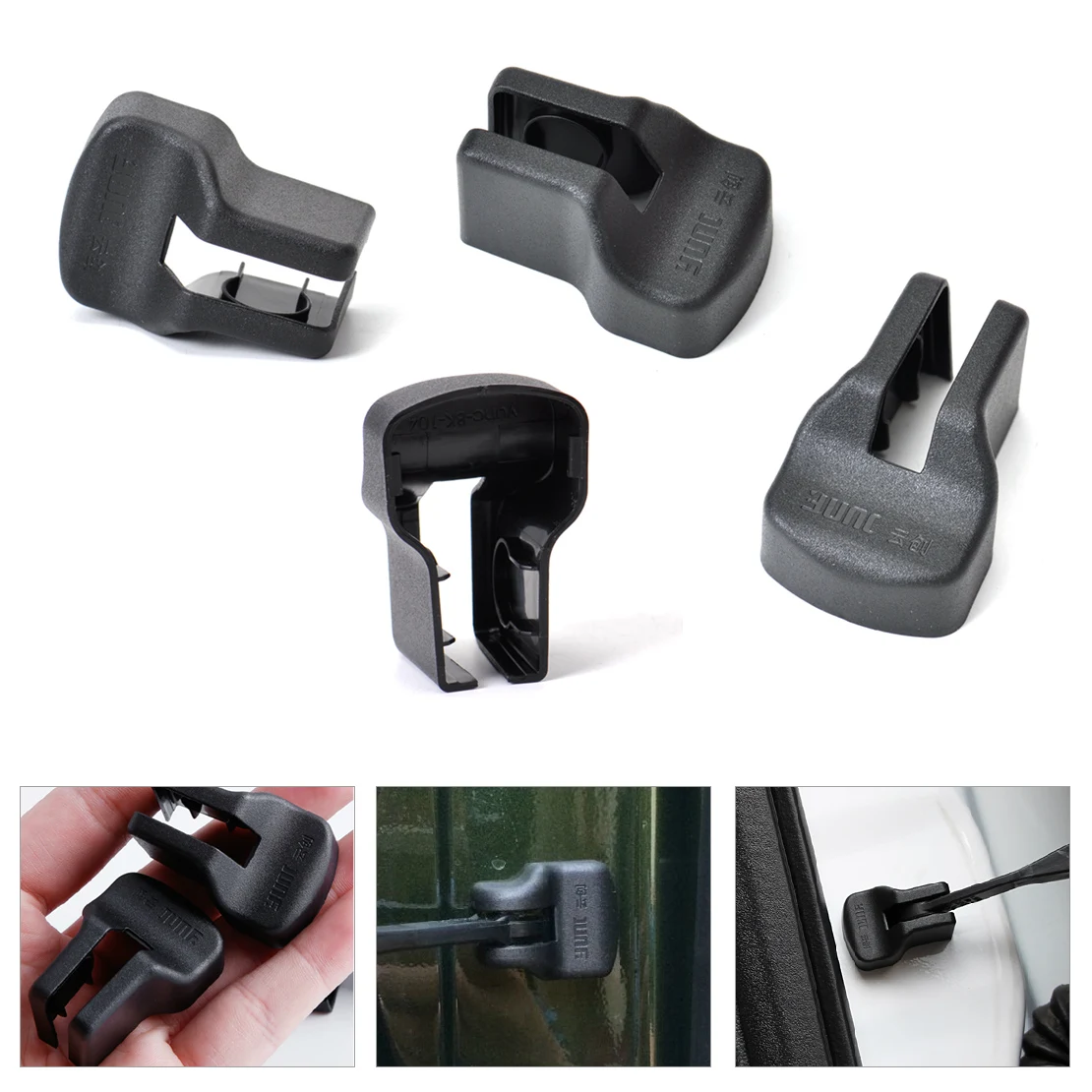 DWCX 4Pcs Car Door Check Arm Waterproof Protection Cover Kit For