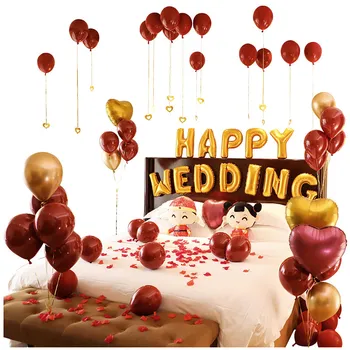 

Aluminium Foil Wedding Decoration Aluminium Film Balloon Suit Ruby Room Layout Proposal Set