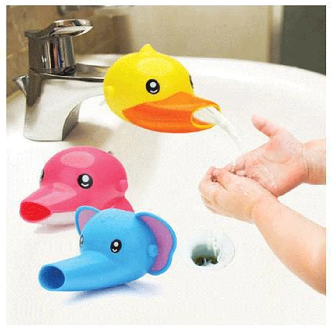 

Loozykit Plastic Cartoon Water Tap Extender Aninmals Faucet Extender For Kid Children Hand Wash Bathroom Washbasin Accessories
