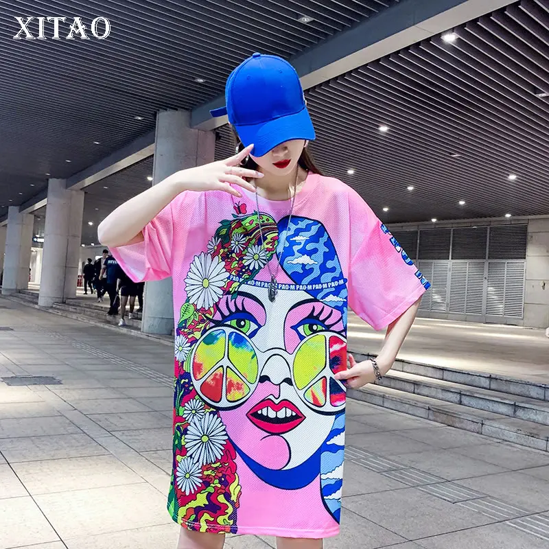 [XITAO] 2019 летний корейский модный новый женский свободный пуловер с круглым