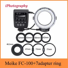 Meike FC-100 FC100 Macro Ring Flash Light pour Nikon Canon EOS 650D 600D 60D 7D 550D T4i T3i pour Nikon D5300 D7000 D5200 D90 etc
