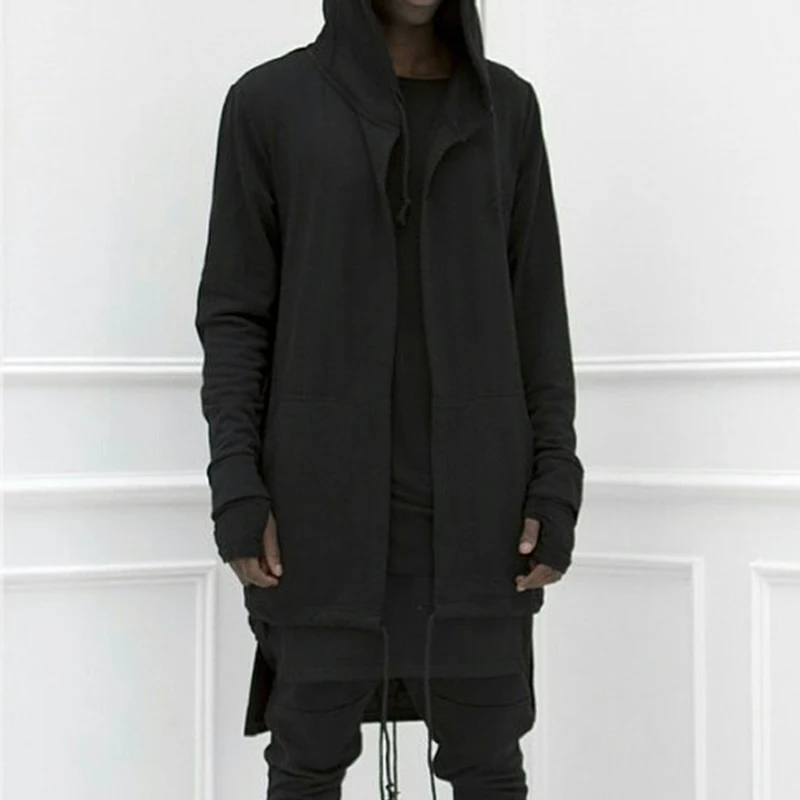 

Men Hooded Sweatshirt 2019 Fashion Hip Hop Punk Rock Style Mantle Outwear Moleton Jacket Hoodies Long Sleeve Cloak Male Coat