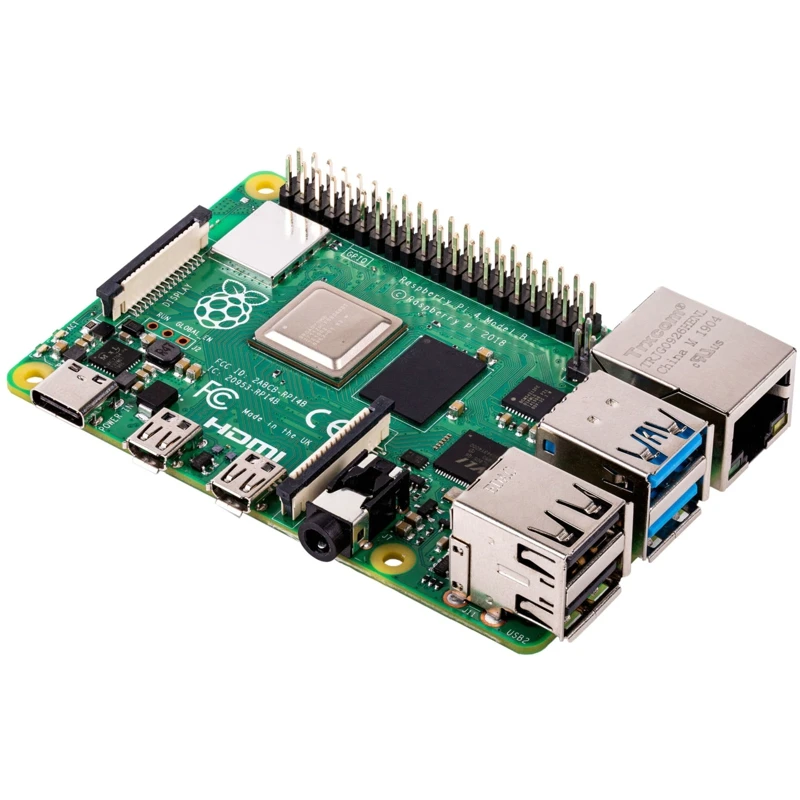

Raspberry Pi 4 Model B with 1/2/4GB RAM RPI4 Acrylic Case RPI 4B 5V3A Power Adapter Cooling Fan Aluminum Heat Sink Optional