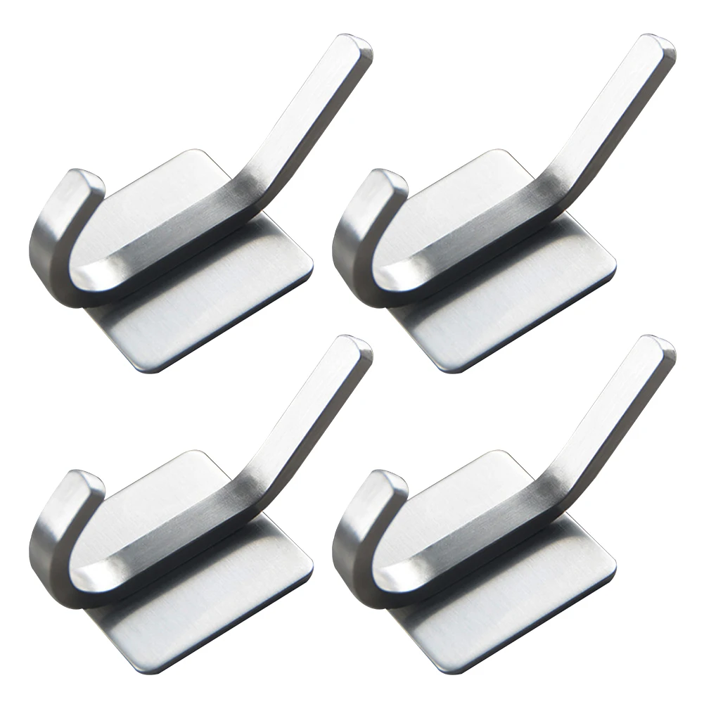 

Stainless Steel Coat Hanger Hook No Drilling Strong Load Capacity Adhesive Wall Mount Rack Bathroom Seamless